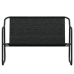 2-Seater Garden Bench with Cushion Anthracite Steel