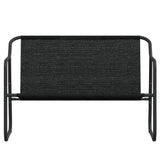 2-Seater Garden Bench with Cushion Anthracite Steel - Rear View