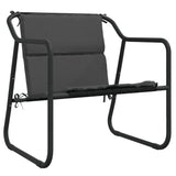 3 Piece Garden Lounge Set with Cushions Anthracite Steel