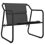 3 Piece Garden Lounge Set with Cushions Anthracite Steel