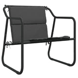 3 Piece Garden Lounge Set with Cushions Anthracite Steel - Top-Down View