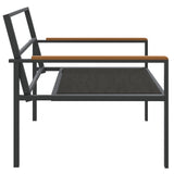 3 Piece Garden Lounge Set with Cushions Anthracite Steel - Rear View