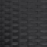 Garden Chair with Footstool Black Poly Rattan - Extra Image