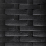 2-Seater Garden Bench Black Poly Rattan