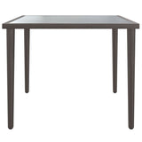 Garden Table Grey 48x48x37 cm Steel - Side View