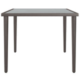 Garden Table Grey 48x48x37 cm Steel - Top-Down View