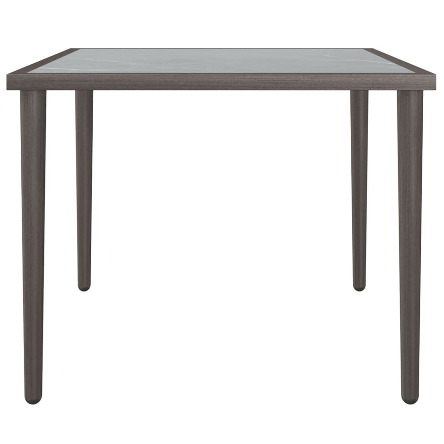 Garden Table Grey 48x48x37 cm Steel