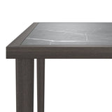 Garden Table Grey 48x48x37 cm Steel - 45-Degree Angle