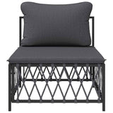 Garden Middle Sofa with Cushions Anthracite Woven Fabric - Side View