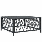 Garden Table Anthracite 70x70x34 cm Woven Fabric