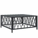 Garden Table Anthracite 70x70x34 cm Woven Fabric - Front View