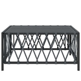 Garden Table Anthracite 70x70x34 cm Woven Fabric - Side View