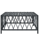 Garden Table Anthracite 70x70x34 cm Woven Fabric - Top-Down View