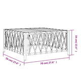 Garden Table Anthracite 70x70x34 cm Woven Fabric