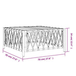 Garden Table Anthracite 70x70x34 cm Woven Fabric