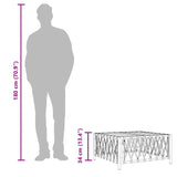 Garden Table Anthracite 70x70x34 cm Woven Fabric - Rear View