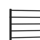 Metal Bed Frame without Mattress with Headboard Black 107x203 cm King Single