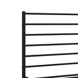 Metal Bed Frame without Mattress with Headboard Black 150x200 cm - Extra Image