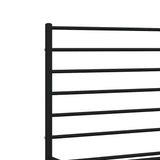 Metal Bed Frame without Mattress with Headboard Black 183x203 cm King - Extra Image