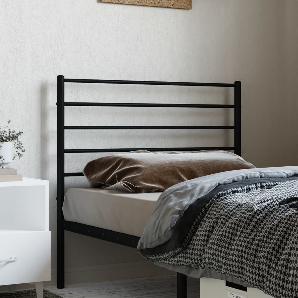 Metal Replace Headboard Black 90 cm