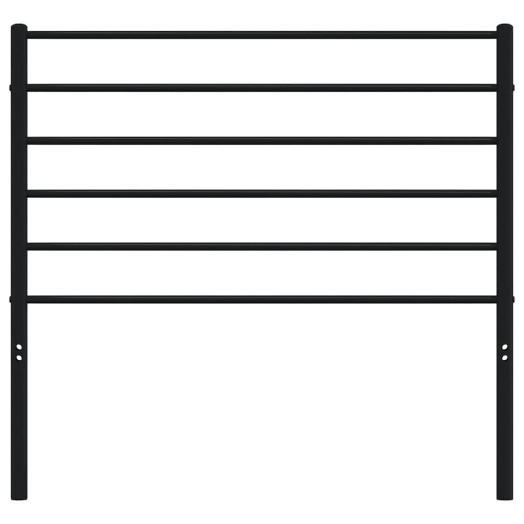 Metal Replace Headboard Black 90 cm