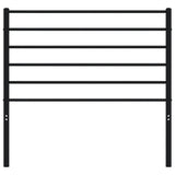 Metal Headboard Black 90 cm - Top-Down View