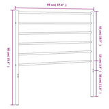 Metal Replace Headboard Black 90 cm