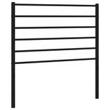 Metal Headboard Black 107 cm King Single - Front View
