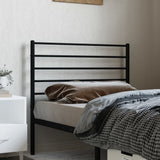 Metal Headboard Black 107 cm King Single - Side View