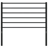 Metal Headboard Black 107 cm King Single - Top-Down View