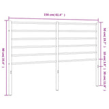 Metal Replace Headboard Black 150 cm