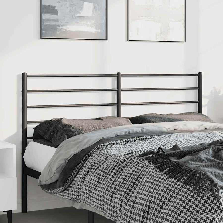 Metal Replace Headboard Black 150 cm