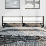 Metal Headboard Black 183 cm King - Side View