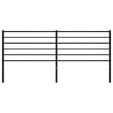 Metal Headboard Black 183 cm King - Top-Down View