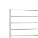Metal Bed Frame without Mattress with Headboard White 90x190 cm - Extra Image