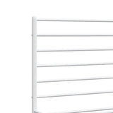 Metal Bed Frame without Mattress with Headboard White 150x200 cm