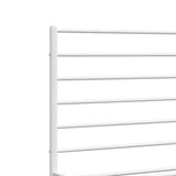 Metal Bed Frame without Mattress with Headboard White 183x203 cm King