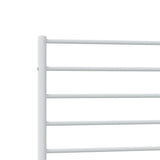Metal Bed Frame without Mattress with Footboard White 90x190 cm - Extra Image