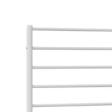 Metal Bed Frame without Mattress with Footboard White 107x203 cm King Single - Extra Image