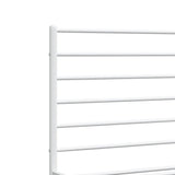 Metal Bed Frame without Mattress with Footboard White 150x200 cm