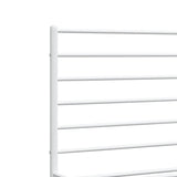 Metal Bed Frame without Mattress with Footboard White 183x203 cm King