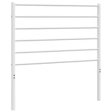 Metal Headboard White 90 cm - Front View