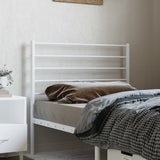 Metal Headboard White 90 cm - Side View