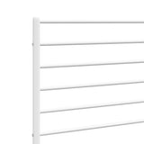 Metal Headboard White 90 cm - Rear View