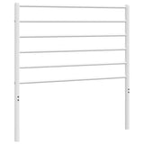 Metal Headboard White 107 cm King Single - Front View