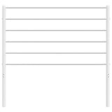 Metal Headboard White 107 cm King Single - Top-Down View