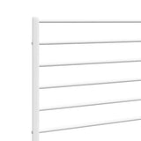 Metal Headboard White 107 cm King Single - Rear View