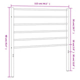 Metal Replace Headboard White 107 cm
