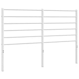 Metal Headboard White 152 cm Queen - Front View