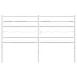 Metal Headboard White 152 cm Queen - Top-Down View
